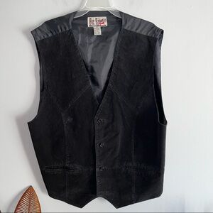 Fox River Vintage Casual Wear Genuine Leather Suede Nylon Biker Vest xxl